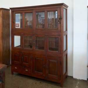 Original Wood & Glass Display Cabinet