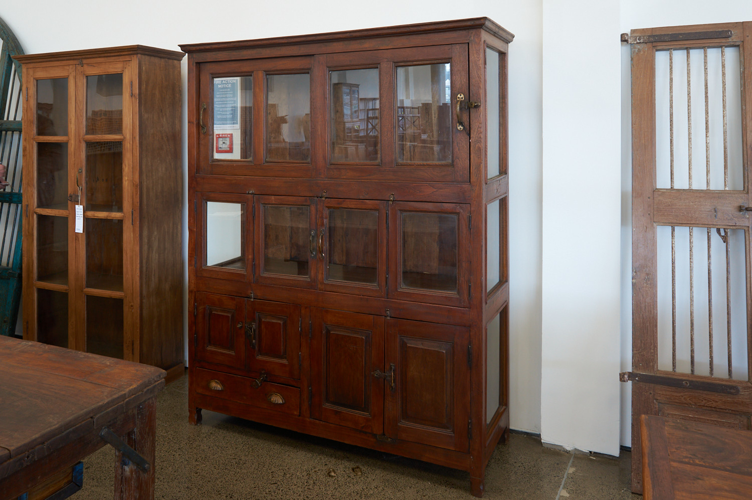 Original Wood & Glass Display Cabinet