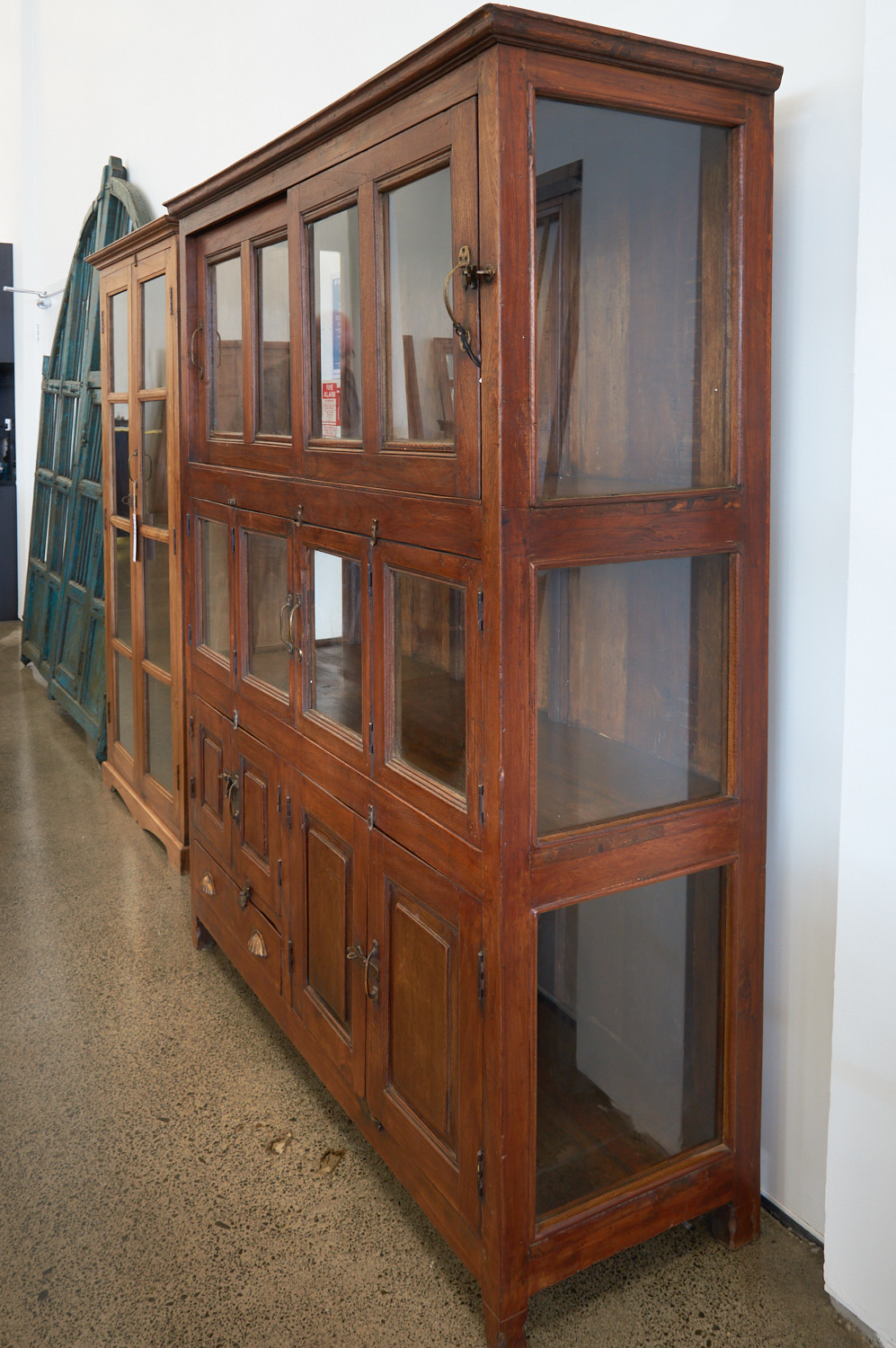 Original Wood & Glass Display Cabinet - Image 2