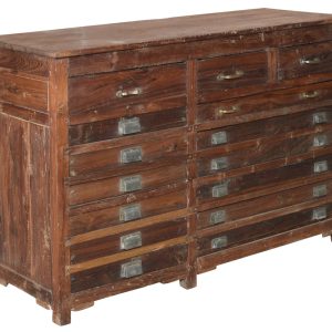 Vintage Teak Multidrawer Console
