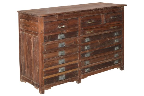 Vintage Teak Multidrawer Console
