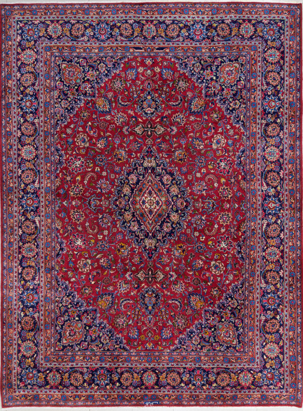 Persian Hand Knotted Mashad Carpet: 392cm x 295cm