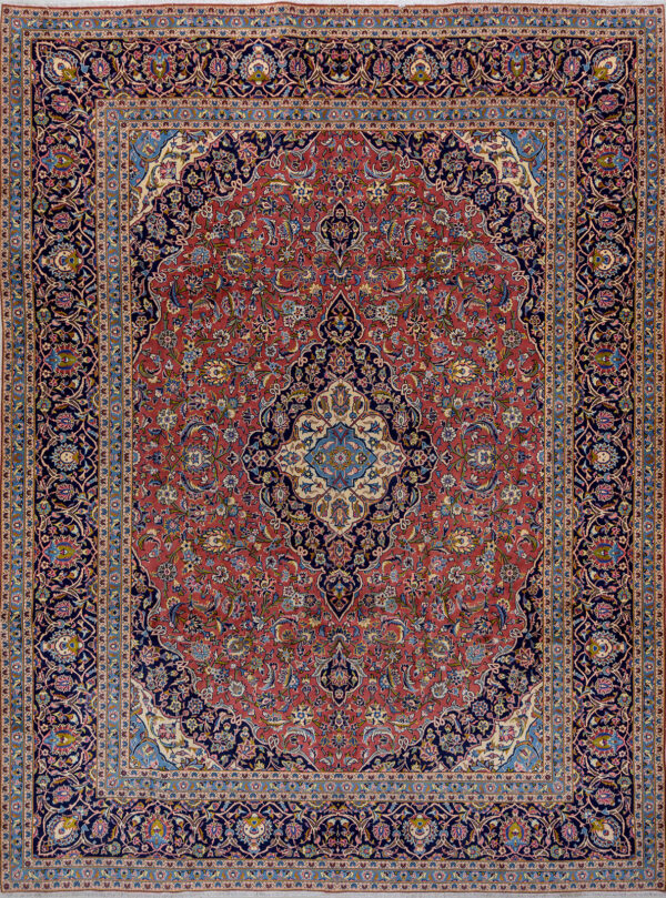 Persian Hand Knotted Kashan Carpet: 396cm x 298cm