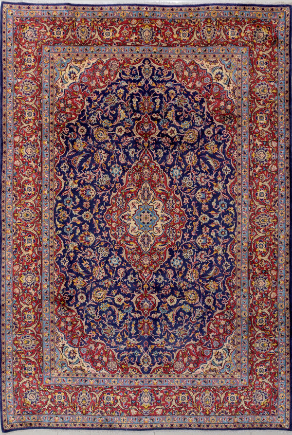 Persian Hand Knotted Mashad Carpet: 354cm x 244cm