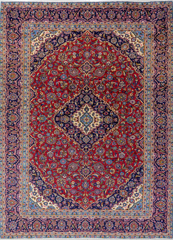 Persian Hand Knotted Kashan Carpet: 384cm x 280cm