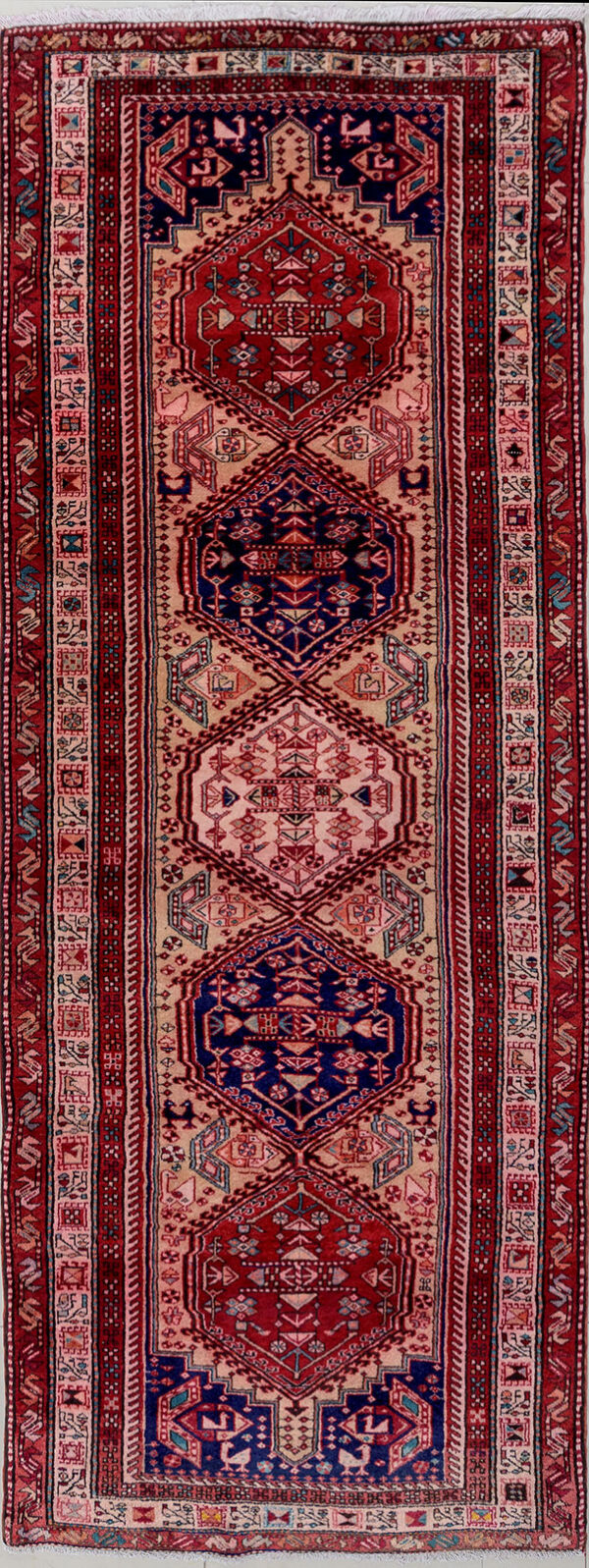 Persian Hand Knotted Toiserkan Runner: 324cm x 122cm