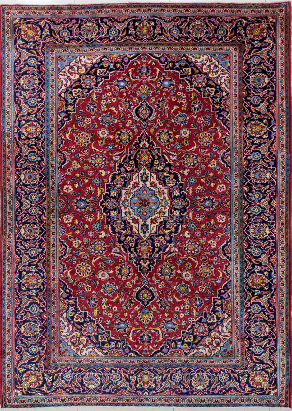 Persian Hand Knotted Kashan Carpet: 341cm x 245cm