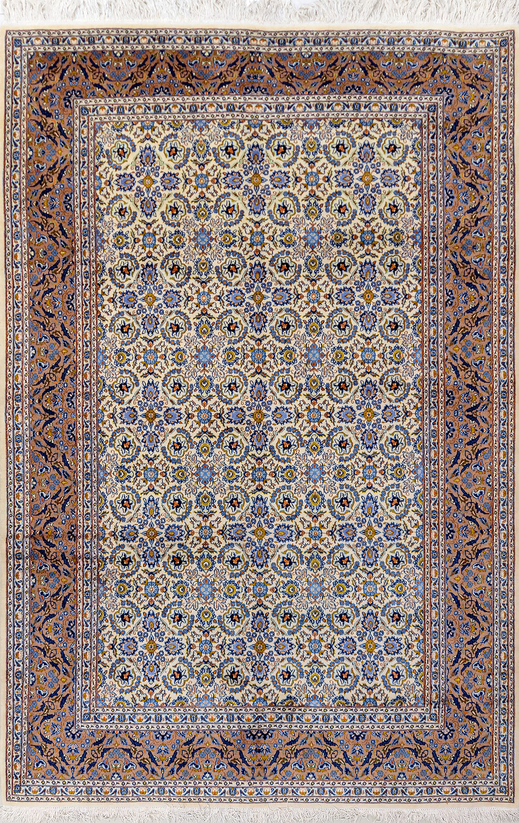Persian Hand Knotted Moud Carpet: 314cm x 205cm