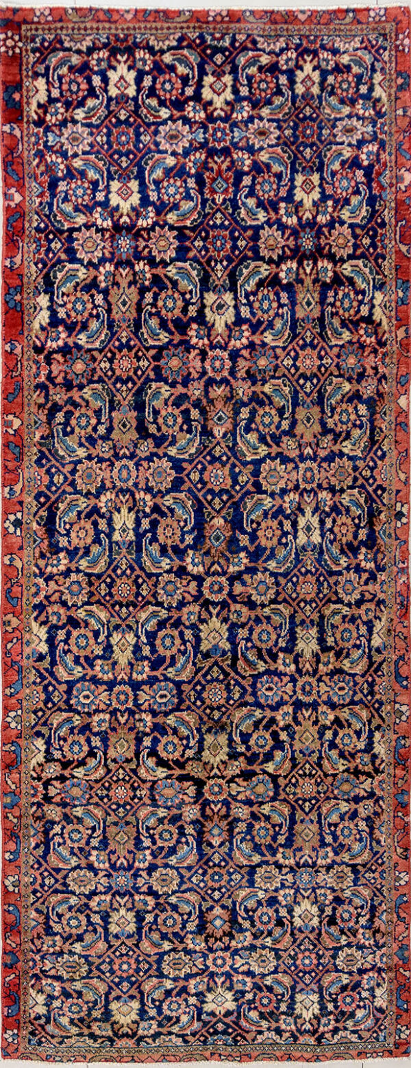 Persian Hand Knotted Mahalat Runner: 295cm x 110cm