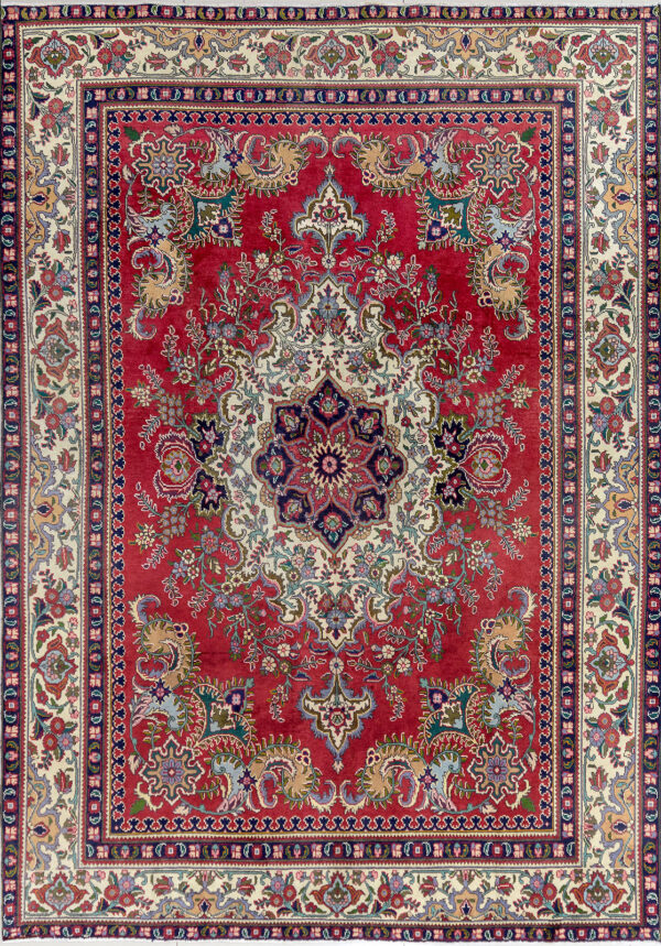 Persian Hand Knotted Tabriz Carpet: 335cm x 238cm