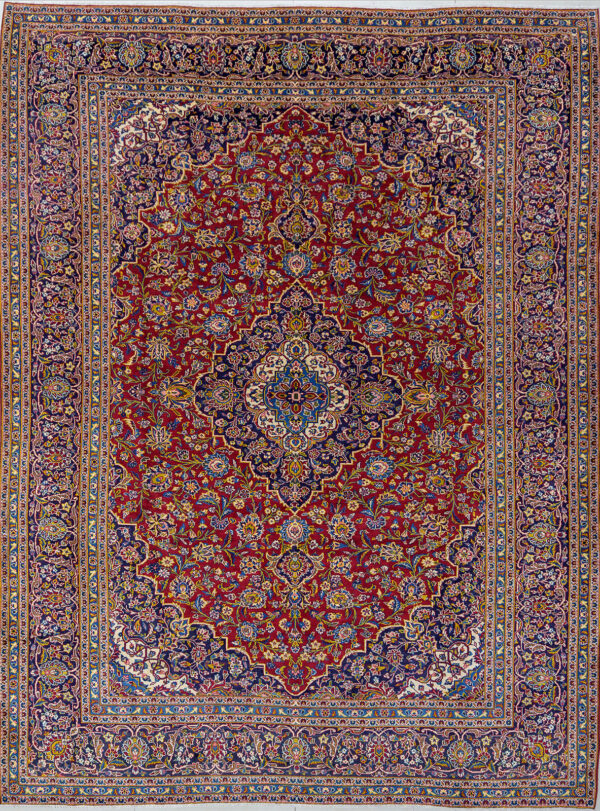 Persian Hand Knotted Kashan Carpet: 405cm x 294cm
