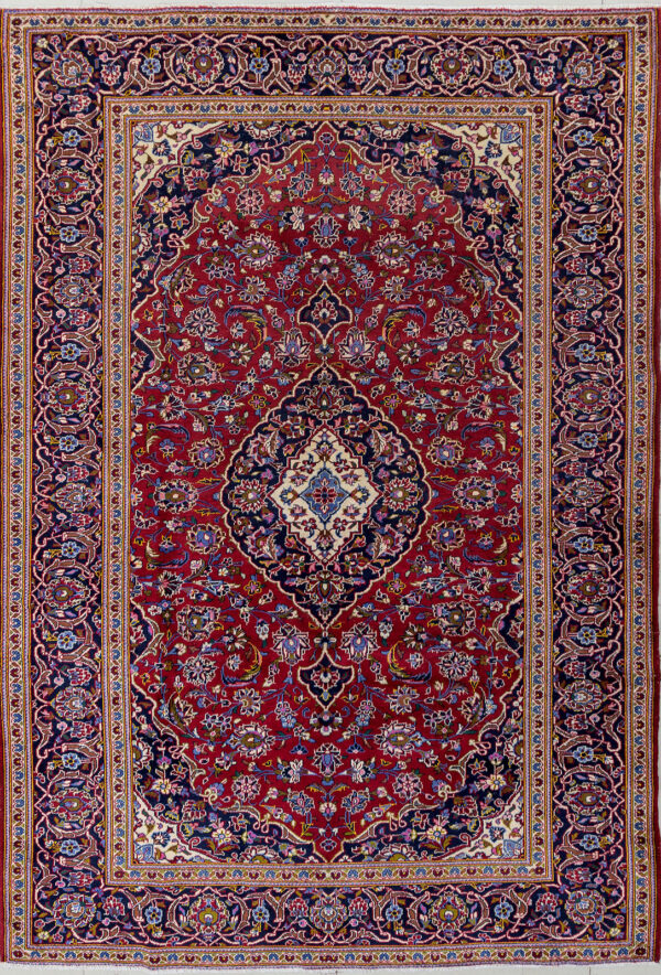 Persian Hand Knotted Kashan Carpet: 303cm x 209cm