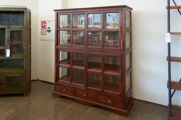 Vintage Glass and Wooden Display Cabinet