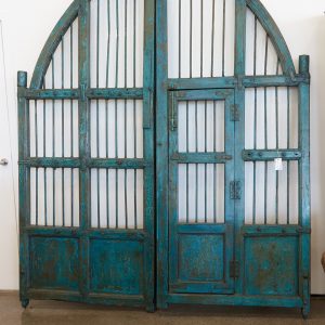 Original Large Teak and Iron Gates