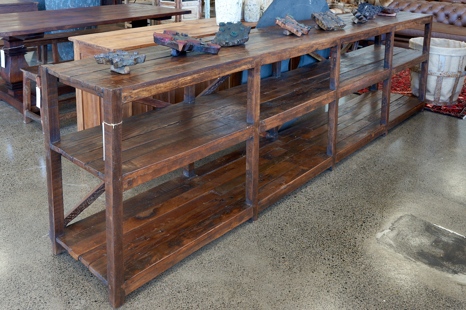 Extra Long Wooden Counter