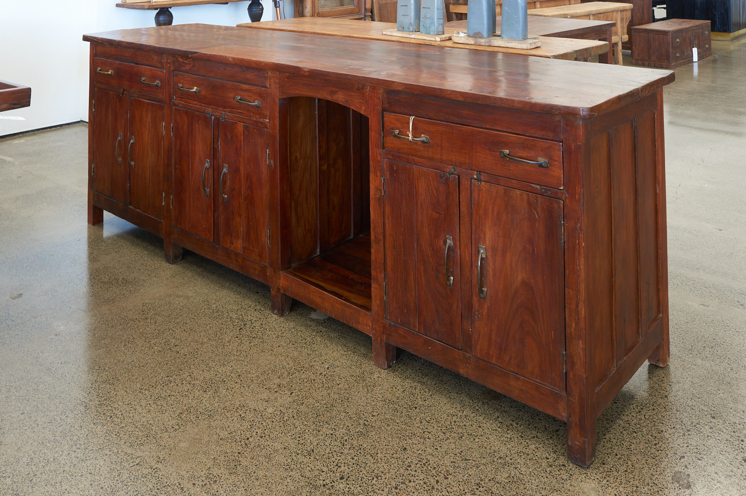Teak Panelled Sideboard
