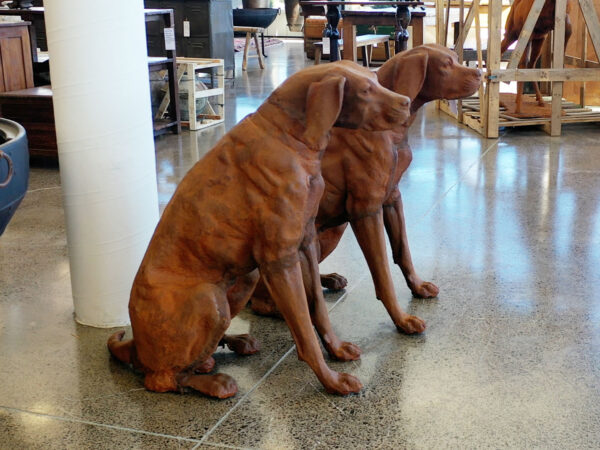 Cast Iron Dog Sculpture