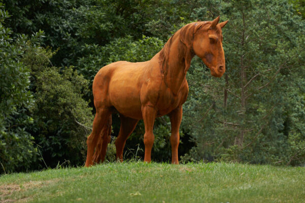 Large Cast Iron Horse Sculpture