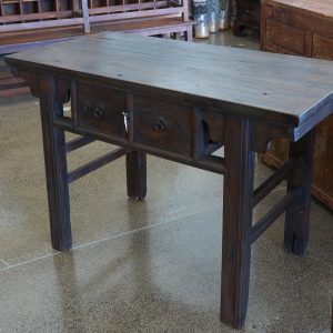 Dark Stained Elm Butcher’s Table