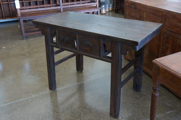 Dark Stained Elm Butcher’s Table