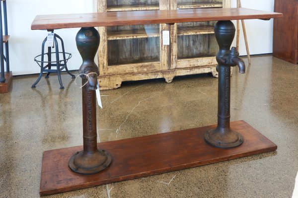 Vintage Teak and Water Pump Console