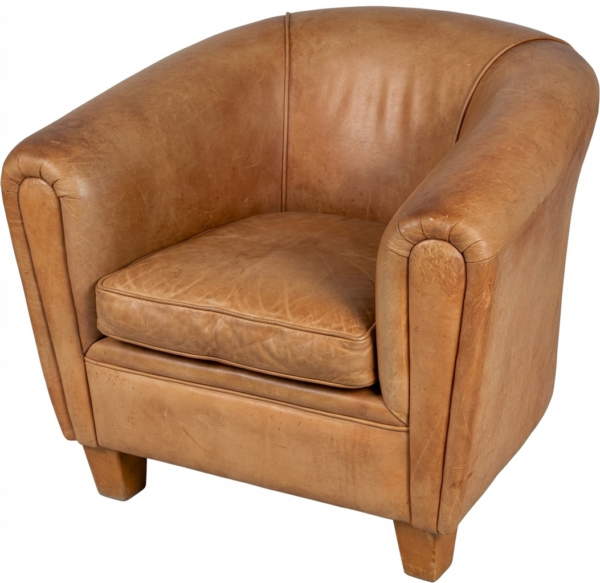 Vintage Leather Tub Chairs