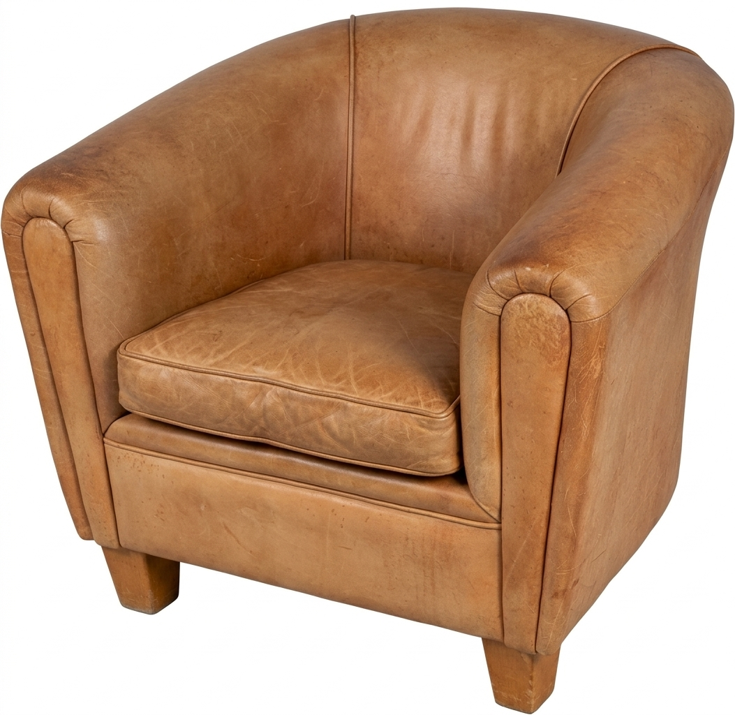 Vintage Leather Tub Chairs