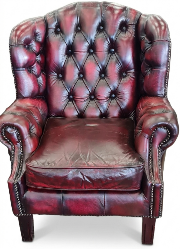Vintage Classic Gascoigne Leather Wing Back Chairs