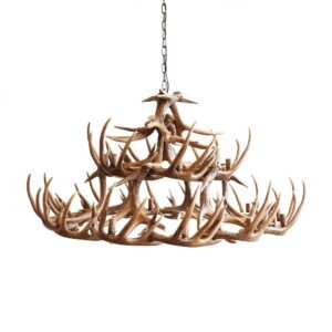 Faux Antler Chanderlier (large)-Natural-Very Realistic