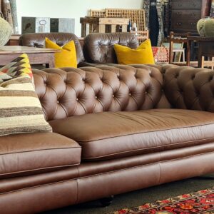 Classic Nutmeg 4 seater Chesterfield