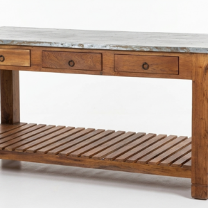 Original Zinc Top Kitchen Workbench