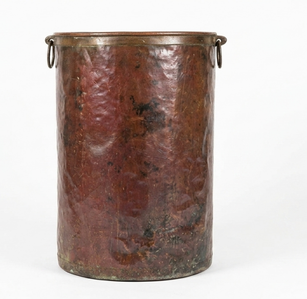 Tall Vintage Copper Grain Pot