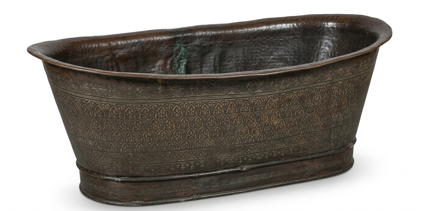 Hand Beaten Copper Bathtub