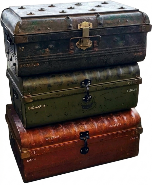 Original Metal Travellers Trunks