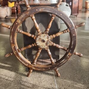 Large Vintage Original Ships Wheel