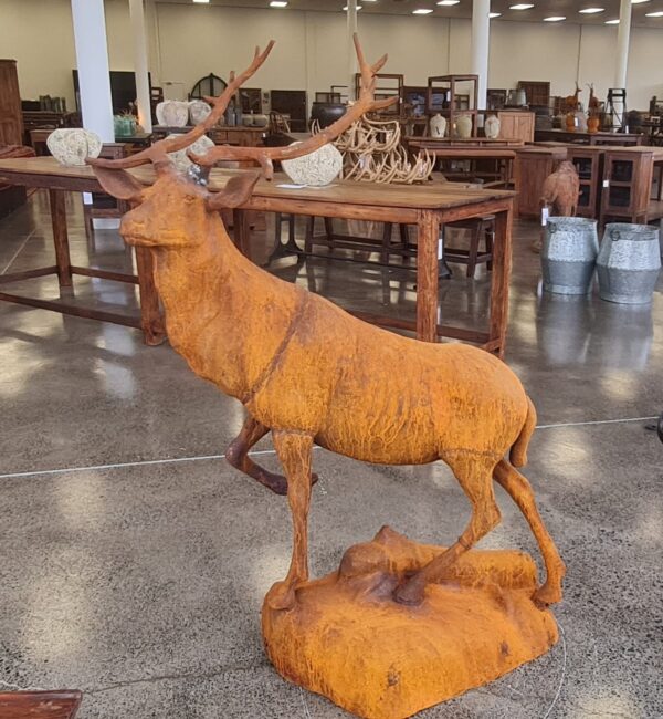 Cast Iron Stag Sculpture - medium