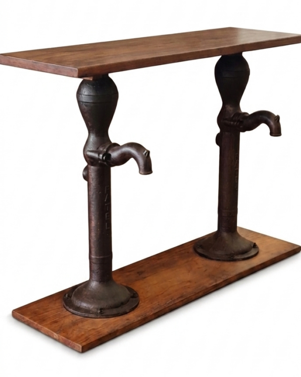 Vintage Teak and Water Pump Console -120 (w)