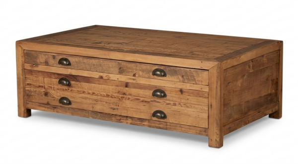 Rustic Multi Drawer Coffee Table