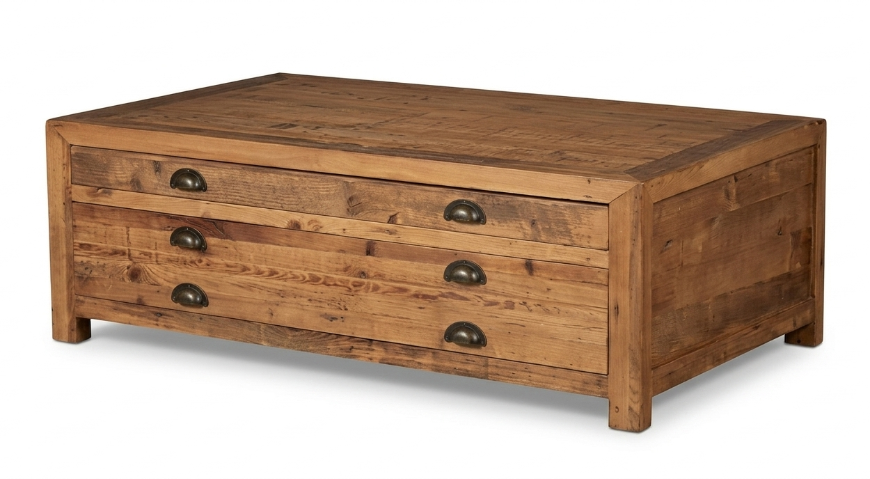 Rustic Multi Drawer Coffee Table